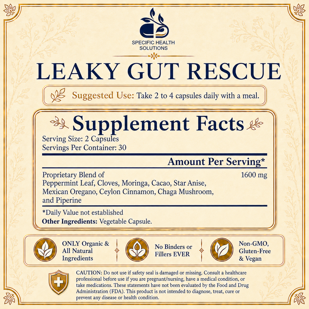 LEAKY GUT RESCUE - Digestive & Leaky Gut Repair