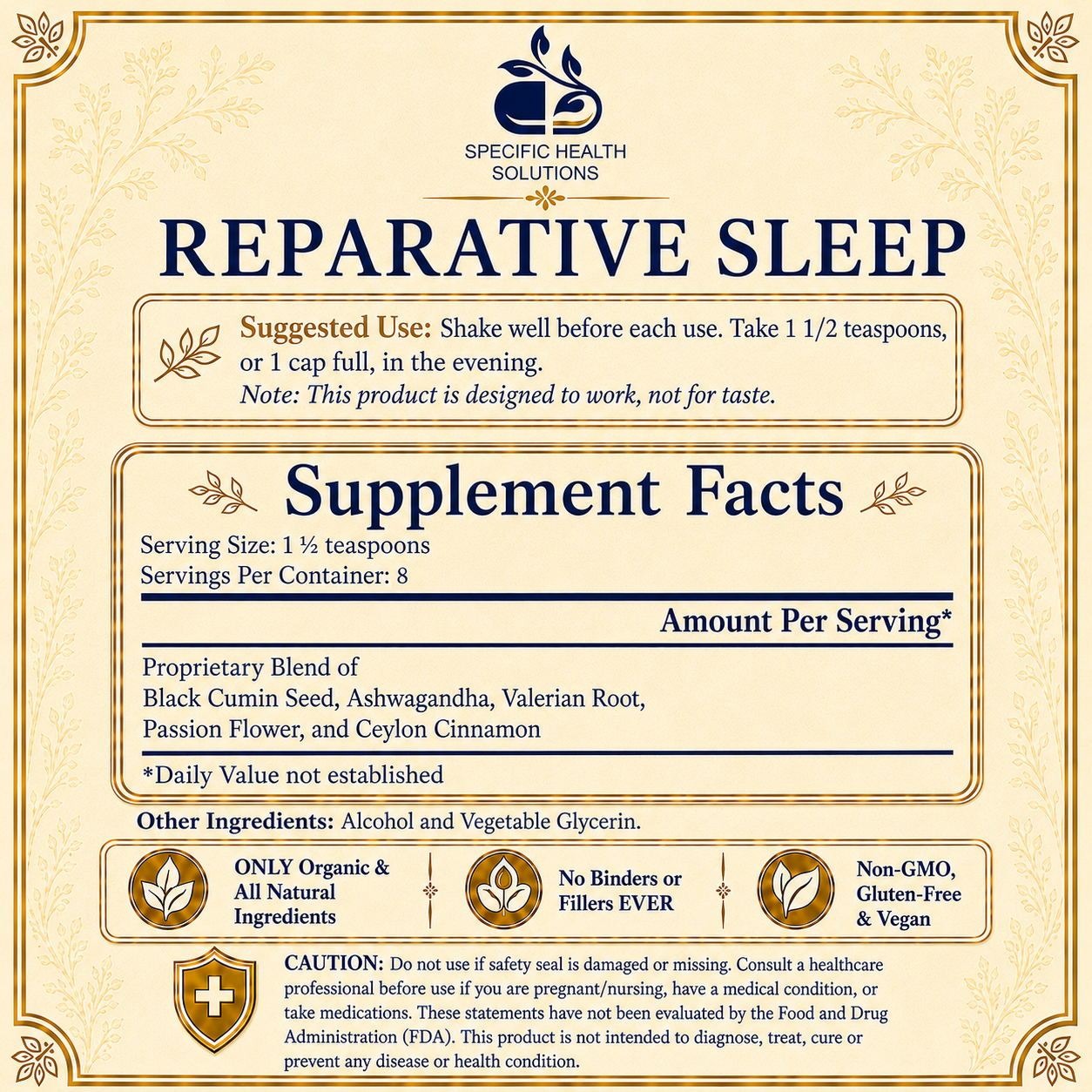 REPARATIVE SLEEP - All Natural Sleep Support
