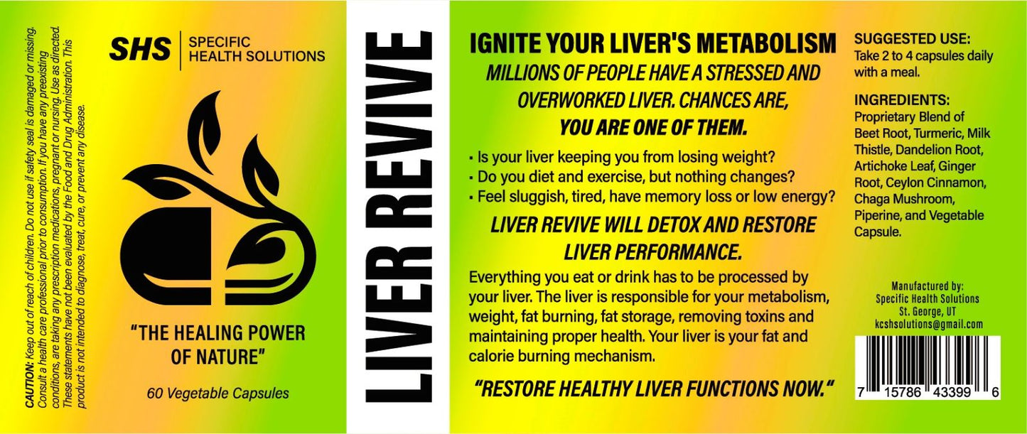 LIVER REVIVE - Liver detox and restore (60 capsules)