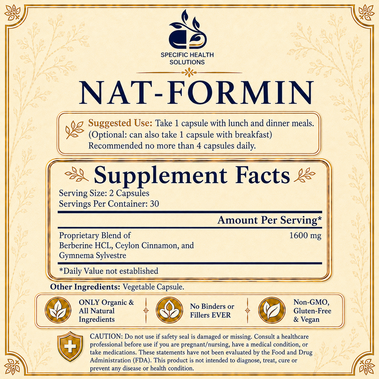 NAT-FORMIN  - Natural Glucose Reducer