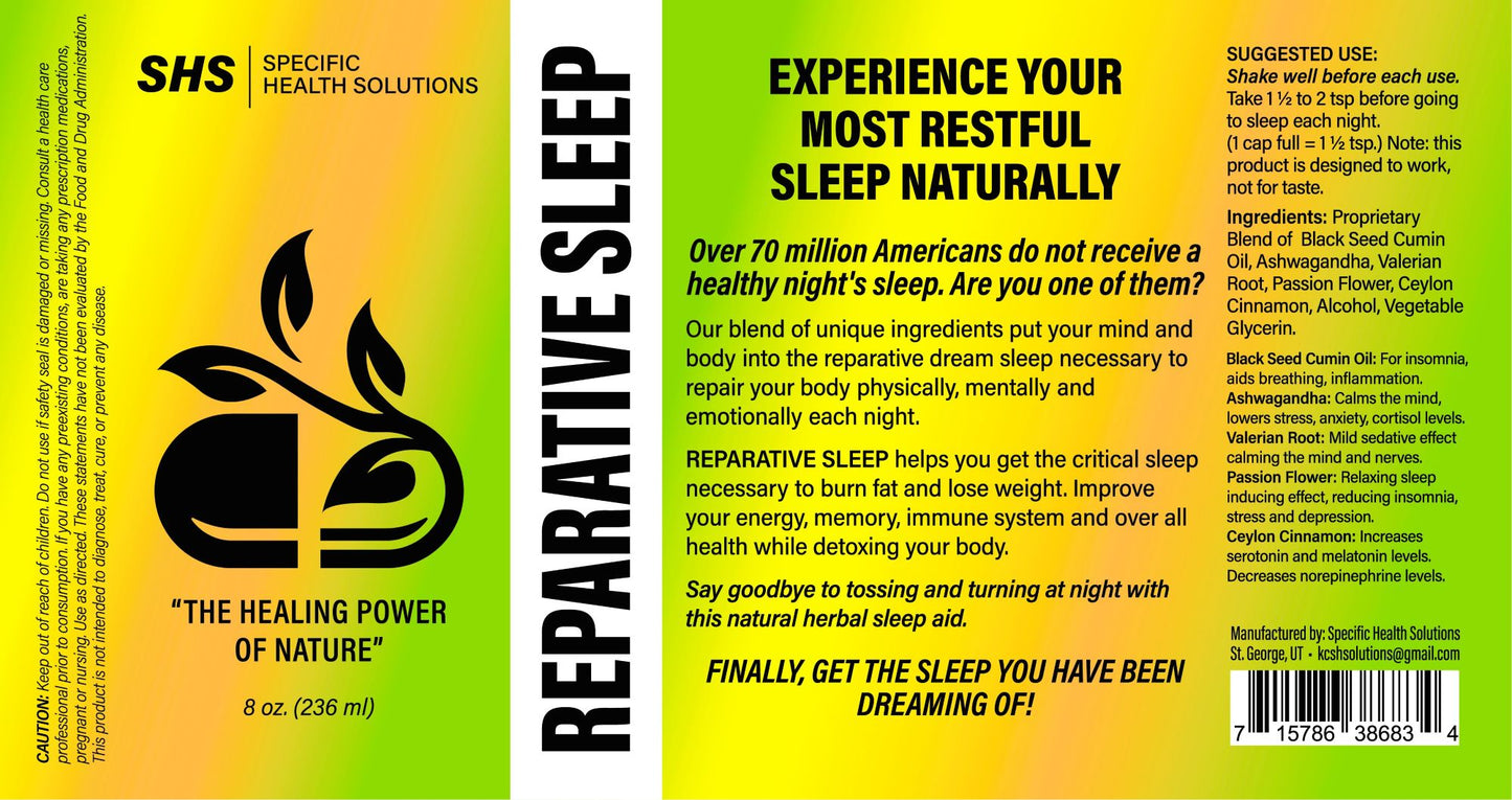 REPARATIVE SLEEP - All natural sleep aid that works! (8 oz)